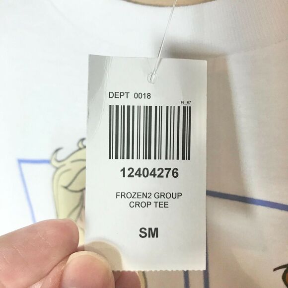 3/$20 Disney NWT Junior Small Frozen 2 Group Crop Tee Ana Elsa 100% Cotton - Picture 4 of 7